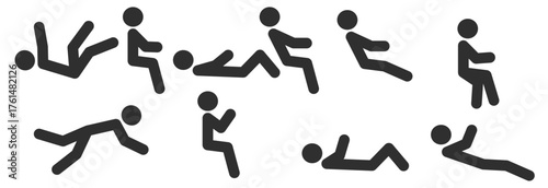 collection of man icons people silhouettes various human 