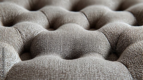 Buttoned fabric upholstery detail.