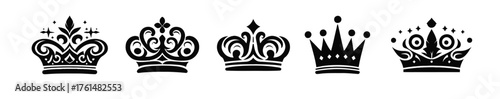 crown silhouette set 