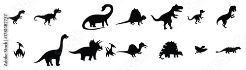 Dinosaurs set vector