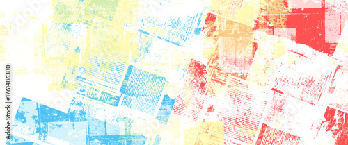 Vector Multicolor Brush old newspaper Background