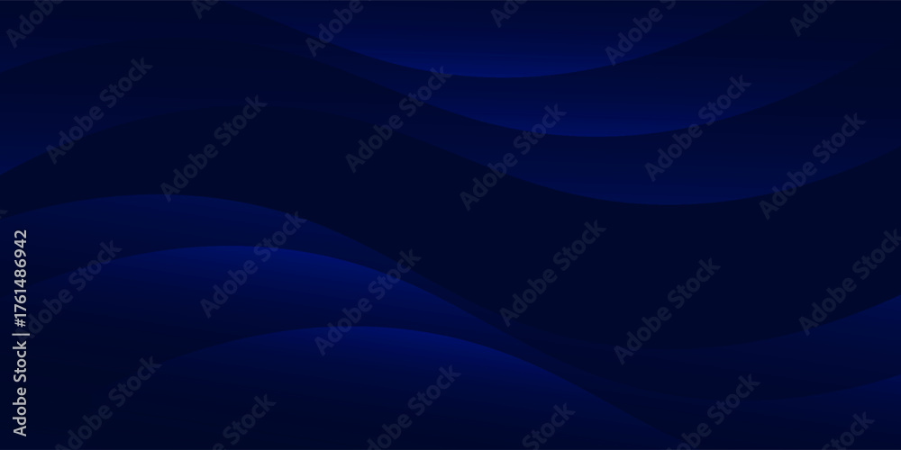 Fototapeta premium Experience the modern elegance of the abstract gradient wave background. Its dark blue waves create a captivating atmosphere for websites, social media