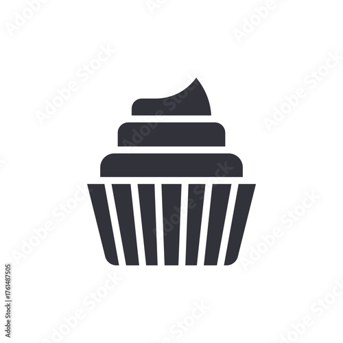 Delicious Cupcake Icon Sweet Treat Dessert Vector Design