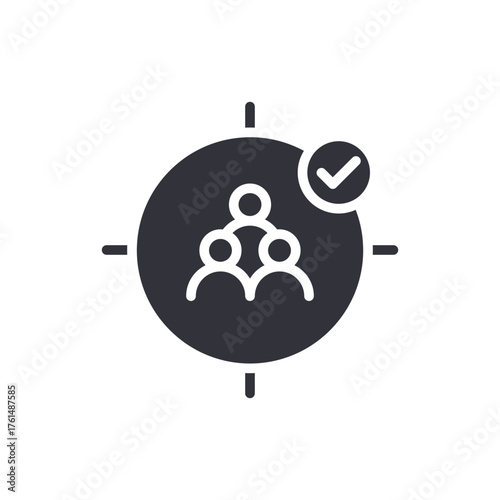 Teamwork Success Goal Team Members Approval Complete Icon