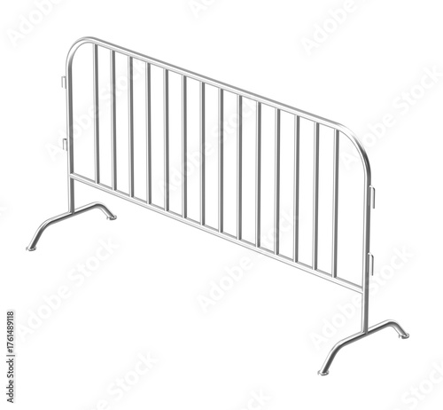 Wallpaper Mural Metal crowd control barrier isolated on a white background Torontodigital.ca