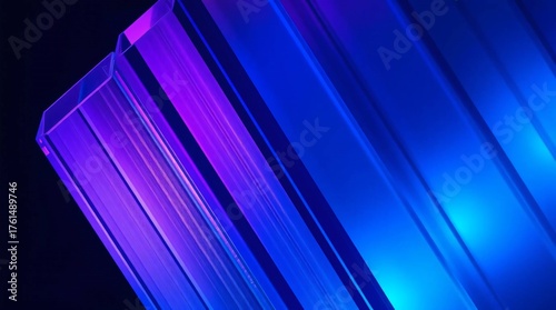 Stunning abstract background with vibrant purple and blue neon lights for modern designs and creative projects