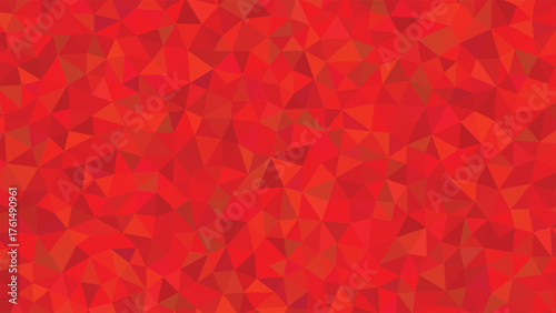 Stunning ruby red geometric mosaic background with vibrant triangles creating a dynamic modern texture perfect for eye catching graphic designs and templates