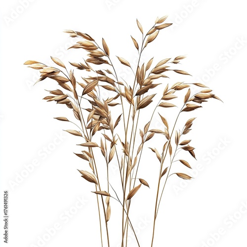 Photo of oats Isolated on white background