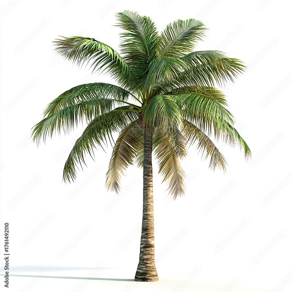 Obraz premium Photo of Palm tree Isolated on white background