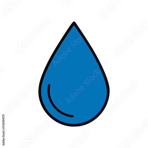 water, drop, blue, icon, symbol, liquid, nature, clean, fresh, wet, rain, fluid, simple, graphic, design, element, isolated, white background, outline, art, illustration, vector, modern, abstract, min