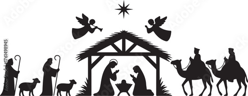 Vector Nativity Scene