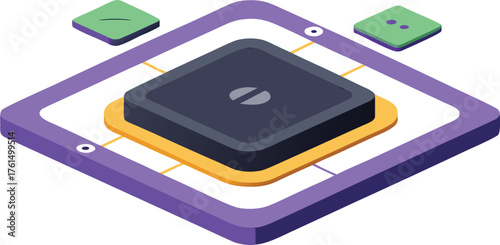 Wallpaper Mural Isometric vector illustration of magnetic wireless charger with connected devices eps scalable icon Torontodigital.ca
