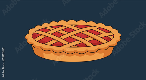 Delicious freshly baked apple pie with a flaky crust and lattice top.