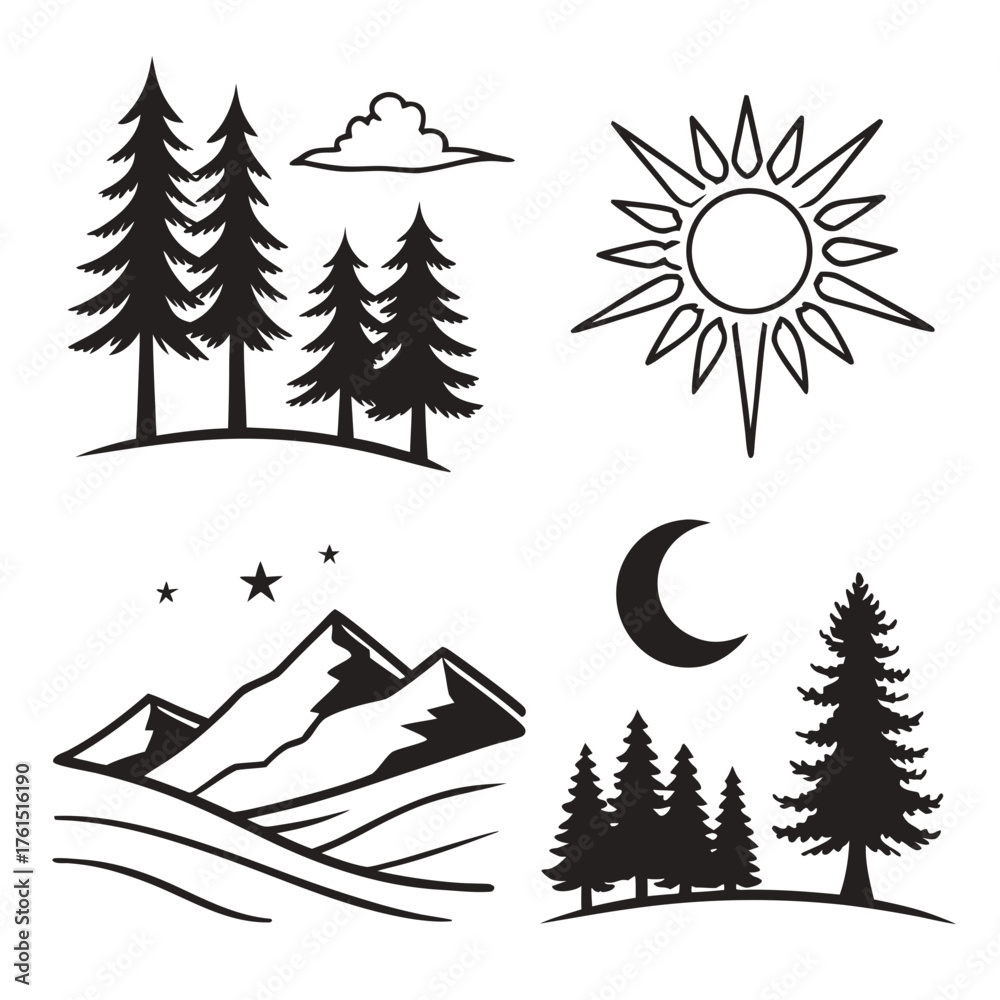 Obraz premium winter landscape with forest