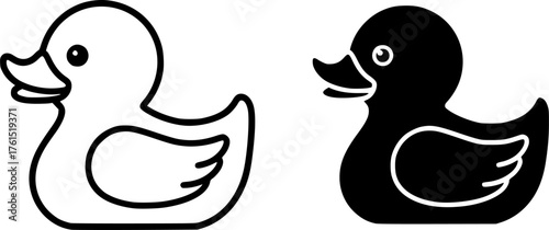 ofvs543 OutlineFilledVectorSign ofvs - rubber duck vector icon . isolated transparent . black outline and filled version . AI 10 / EPS 10 / PNG . g11886