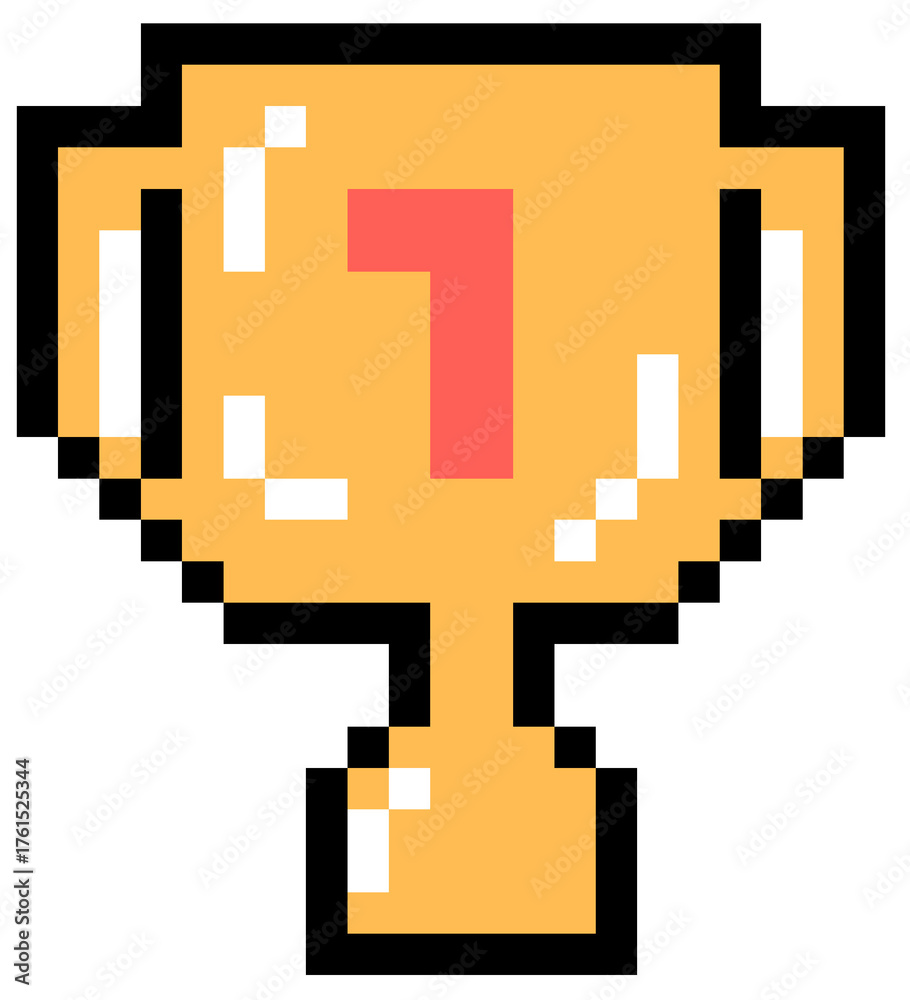 Obraz premium Pixel Art sport champion element