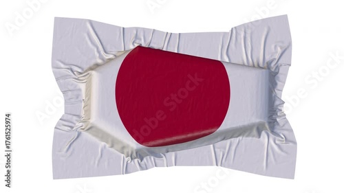 3D Japan Flag Falling On Coffin Transparent