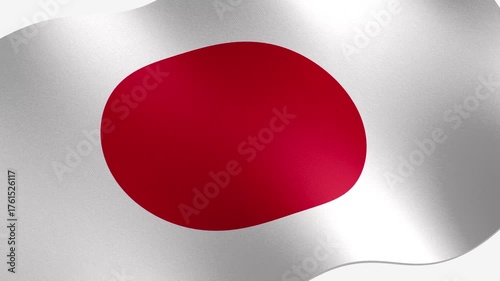3D Japan Full Screen Waving Flag Loop Background