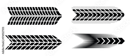Racing Cars and Race Car Stripes Set Featuring Angled Checkered Patterns, Checkered Flag, Finish Line, Motocross Labels, Dynamic Lines, Motorsport Themes, and Speed Racing Stripes
