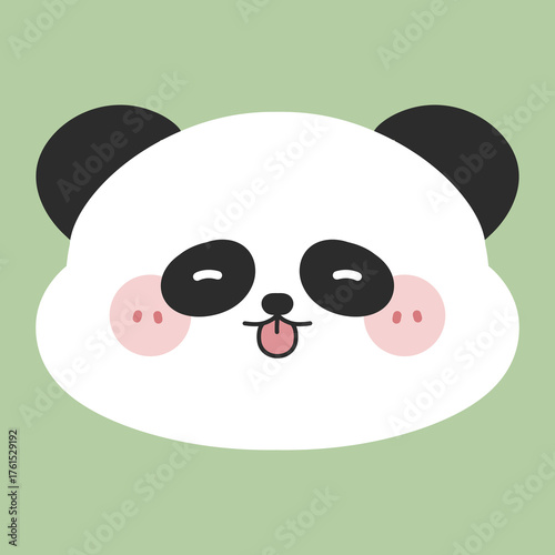 A cute yet clumsy smiling panda
