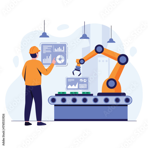 Industrial automation technologies improve manufacturing process efficiency and data visualization in modern factories.