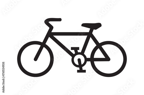 Sleek black bicycle silhouette perfect for modern transport and active lifestyle concepts