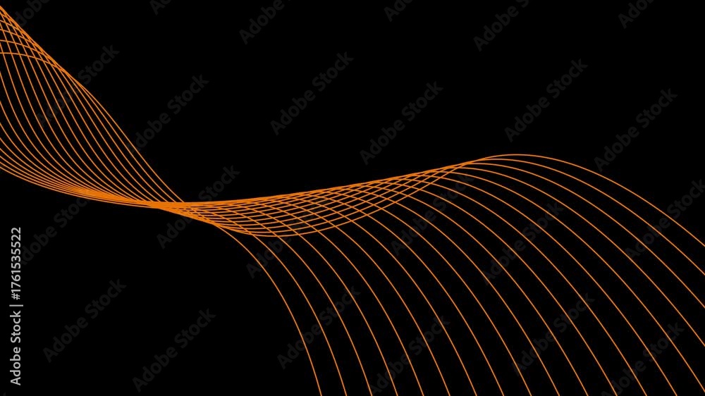 Modern multicolor wave of light is displayed on black background, Abstract wavy lines and neon glow on a black background, Dynamic Swoosh Curves Sweeping parallel lines move across the frame.
