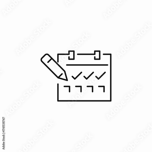 checklist plan schedule icon sign vector
