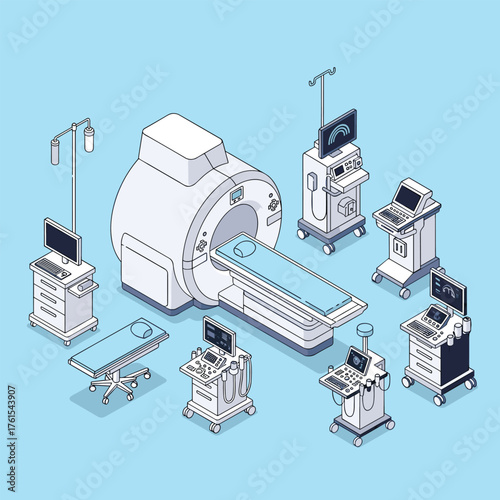 Advanced medical imaging and diagnostic equipment for hospital care.