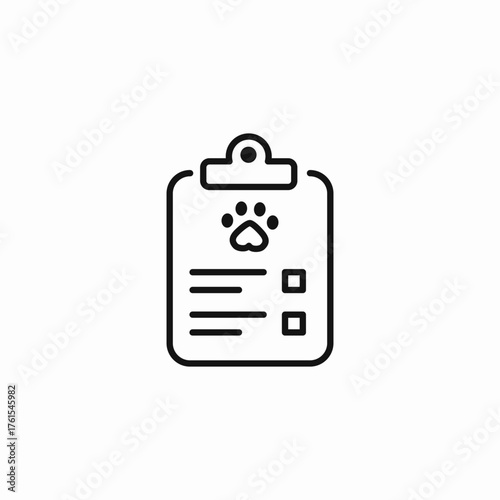 veterinary checklist form icon sign vector