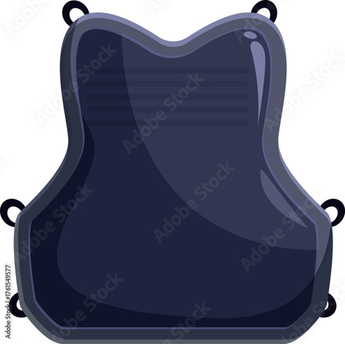 Dark bulletproof vest ensuring safety and protection against bullets, ideal for police, military, security personnel, or anyone needing personal protection