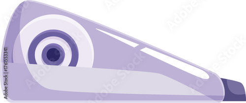Correction tape dispenser lying on a white background, useful tool for fixing mistakes in writing