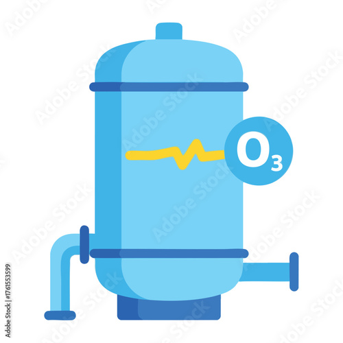 An icon representing an ozone generator used for water purification.