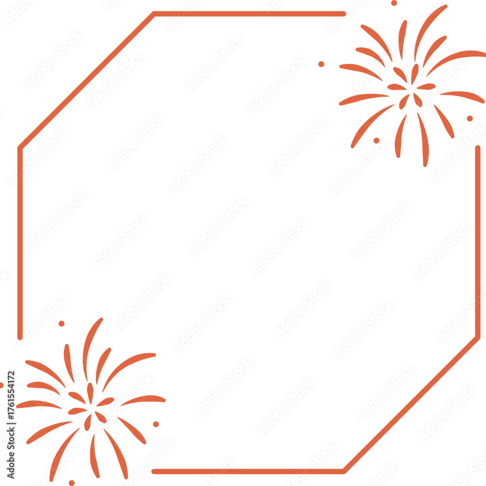 Obraz premium New Year Frame with Firework