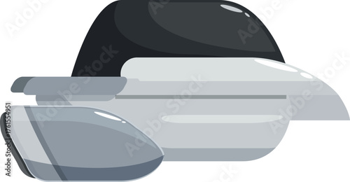 Futuristic flying car with sleek design hovering effortlessly, showcasing innovative transportation technology