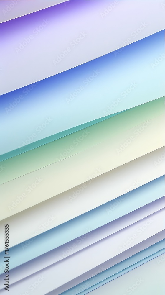 Obraz premium Visual effect produced by gradient colored paper stacking
