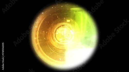 4k real organic abstract glowing tunnel optical camera lens flare overlay effect reflecting mesmerizing light streaks and circular motion, dynamic energetic cinematic motion graphics transition blend