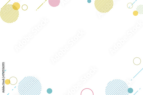 カラフルな丸模様が散りばめられた爽やかで明るい背景デザイン｜背景, 丸, カラフル, 抽象, デザイン, ベクター, 余白, シンプル