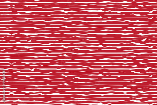 Horizontal tree bark or wooden texture pattern with white on red background. Vector illustration for background and wallpaper.	