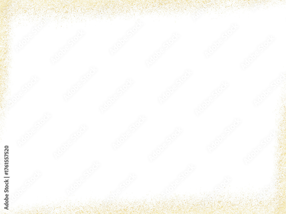 Obraz premium Rectangle Gold Glitter Frame PNG Shape on Transparent Background