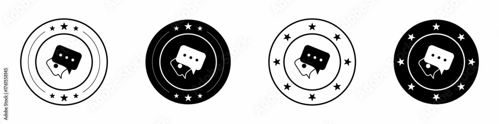 Obraz premium Message bubble icon template design. Message bubble flat design template for business. Stock vector