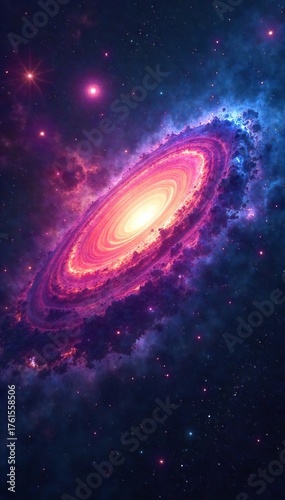 Vibrant Nebula Swirling Across the Cosmic Landscape A Stunning Deep Space Scene Perfect for Science Fiction and Fantasy Projects