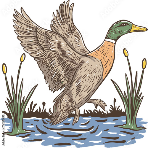 duck hunting community logo	