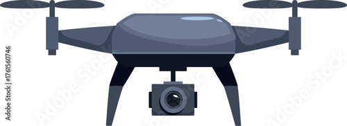 Drone with camera recording a video in flight