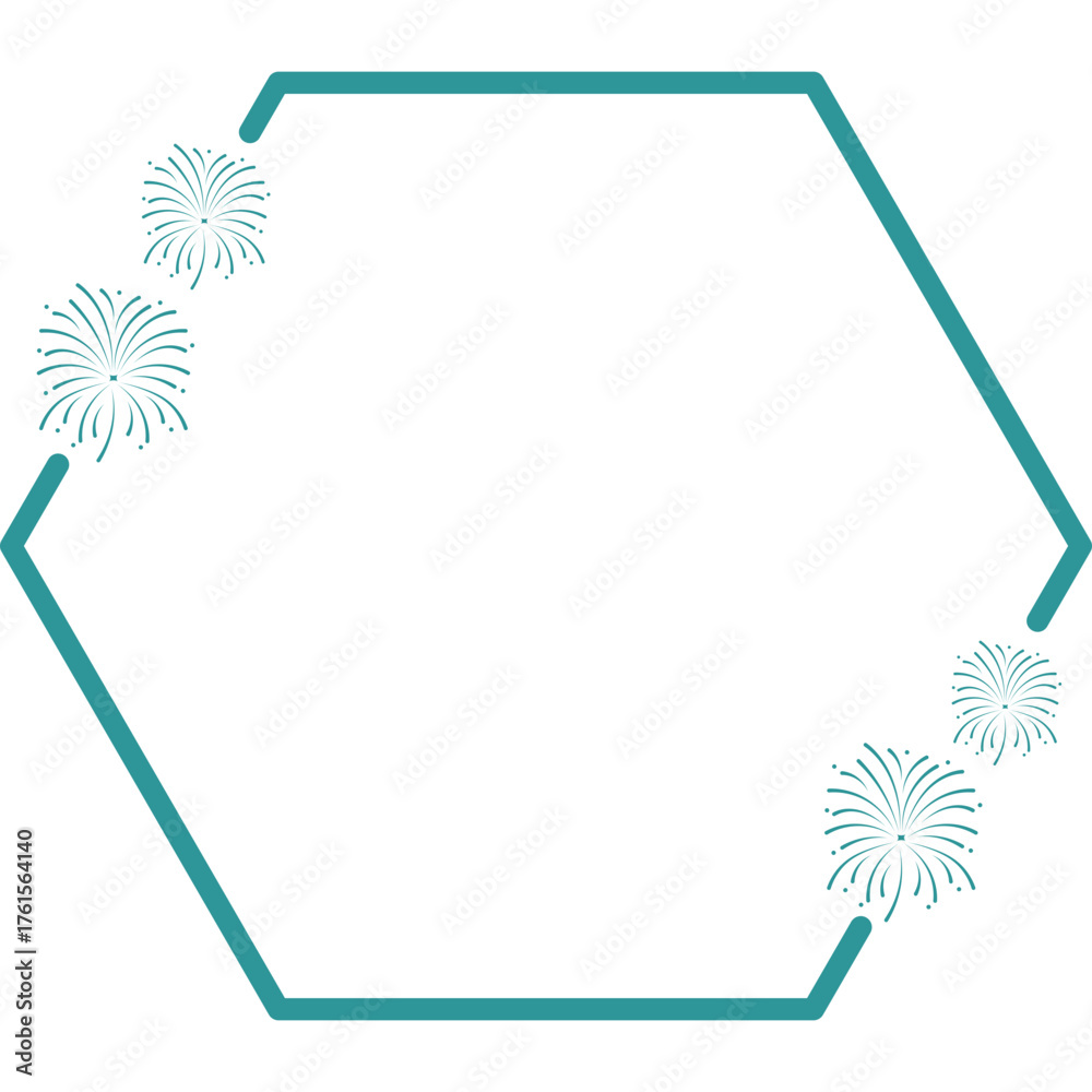 Obraz premium New Year Frame with Firework 