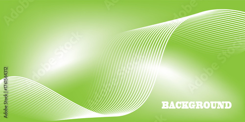 elegant green abstract wave flow, vector abstract design element. vector art