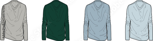 Various Colored Sweater Designs Gray, Green, Blue, and Light Blue Options for Fashion Styles