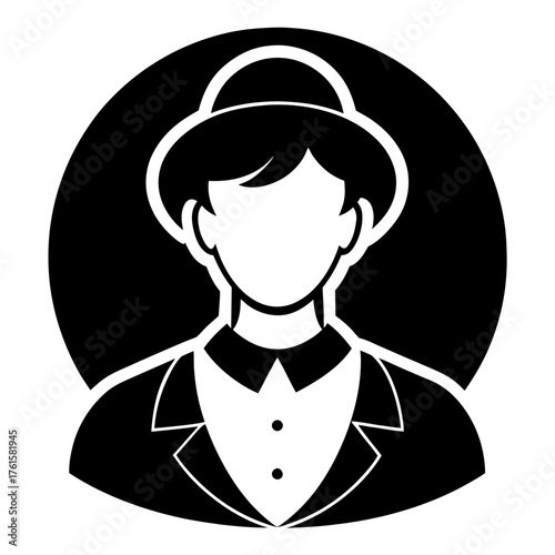 girl in black and white