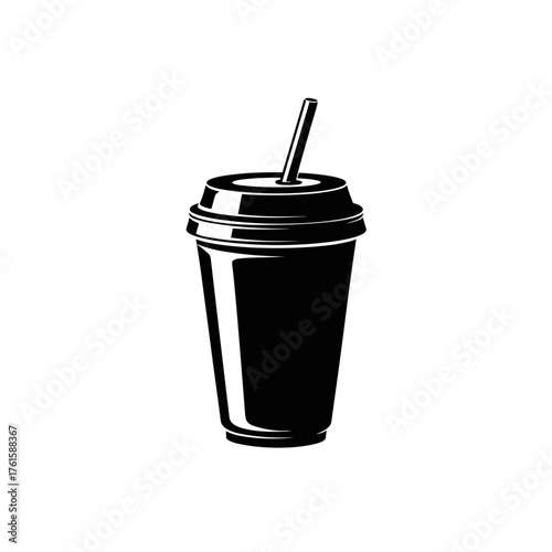 Coffee Cup with Straw Icon