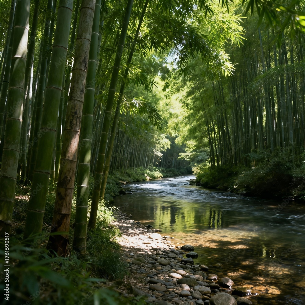 Fototapeta premium A dense bamboo forest